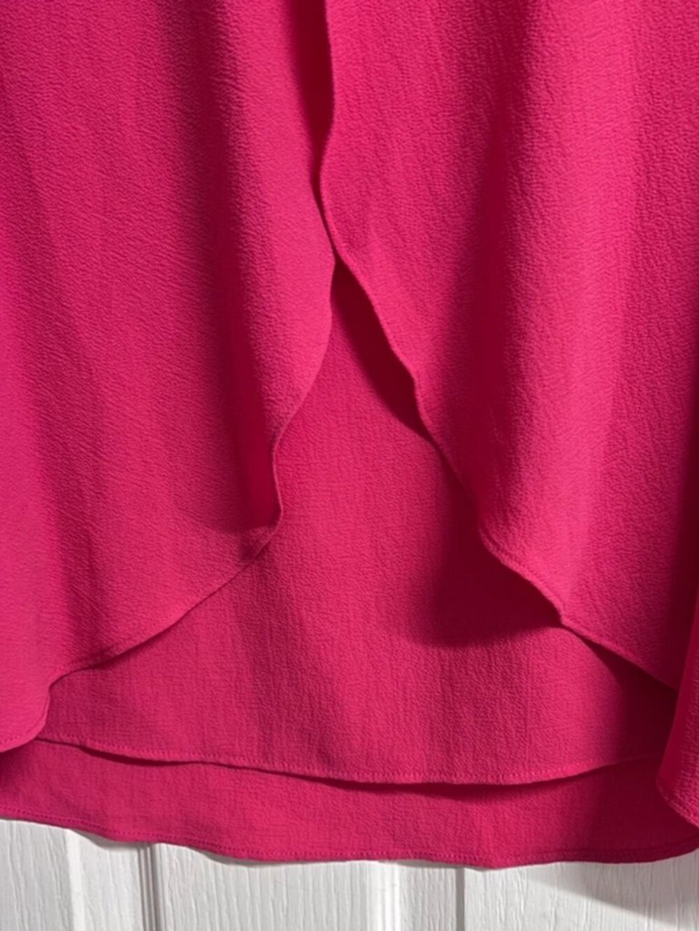 M&Co Fuchsia Sleeveless Front Ruffle Blouse Top Size 18 - Picture 5 of 5